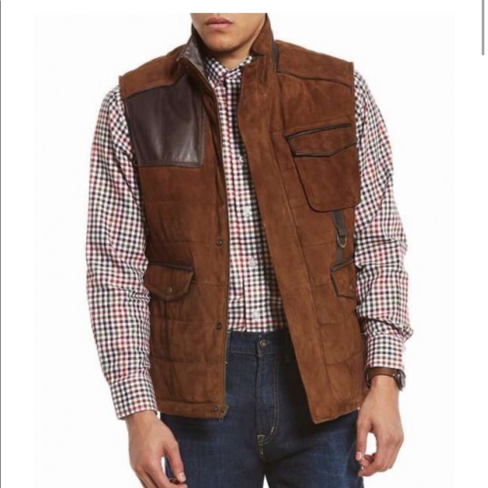 Cremieux vest leather suede size large